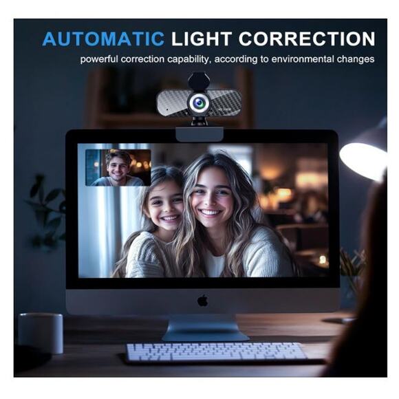 Webcam Full HD 1080P Built-in Microphone Universal Compatibility Zoom Teams - Picture 6 of 10